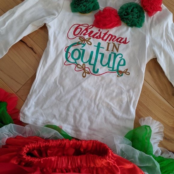 Girls 4/5 Christmas Outfit - Picture 2 of 2